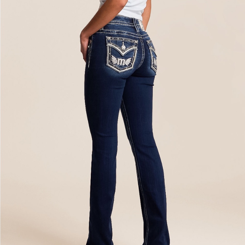 Miss Me Dark Indigo Embellished Boot Cut Jeans